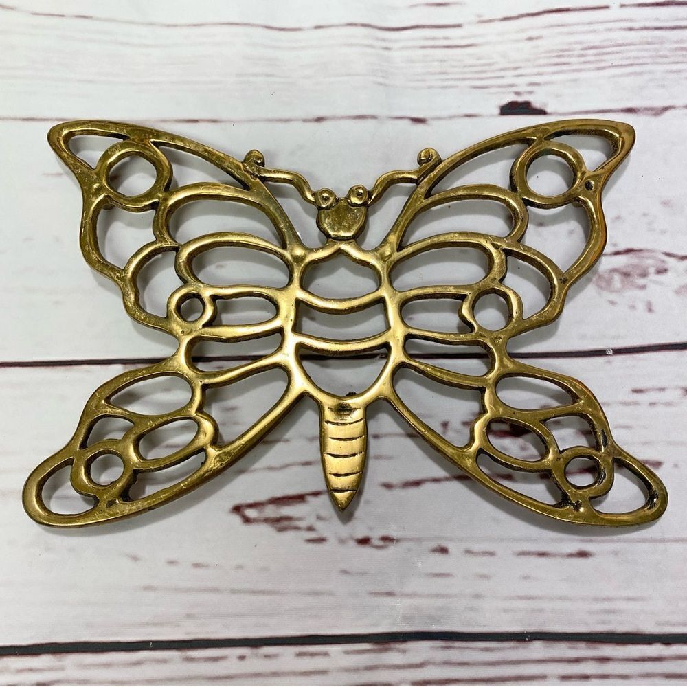 Vintage Brass Butterfly 🦋 Trivet